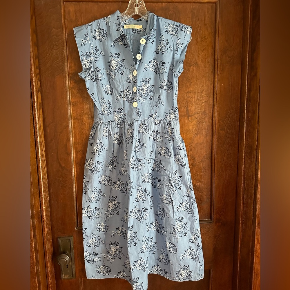 Christy Dawn Blue Floral Dress